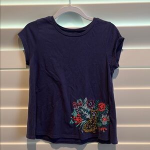 Kids Navy Blue Graphic T-Shirt